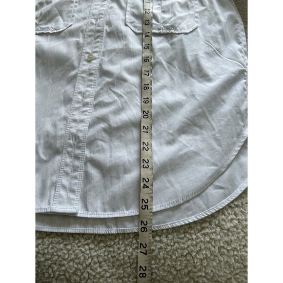 Madewell $88 Poplin Utility-Pocket Button-Up Shirt, White Size 4 NU471 - Picture 13 of 15
